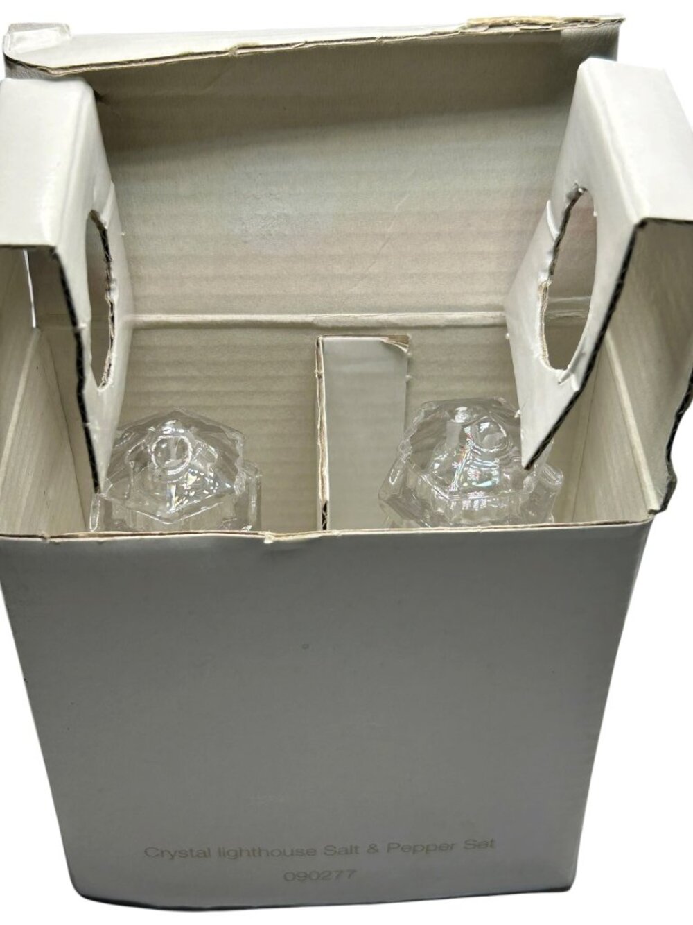 Lenox Full Lead Crystal Lighthouse Salt & Pepper Set 090277 Made in Germany NIB - Picture 9 of 10